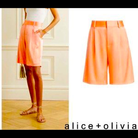 Alice + Olivia Pants - ALICE + OLIVIA  Eric High Waisted Bermuda Shorts